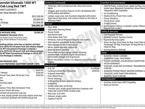 Certified 2020 Chevrolet Silverado 1500 W/T w/ WT Value Package image 3