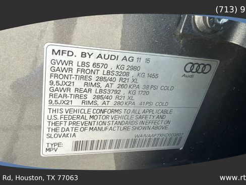 Used 2017 Audi Q7 3.0T Prestige w/ Prestige Package image 64