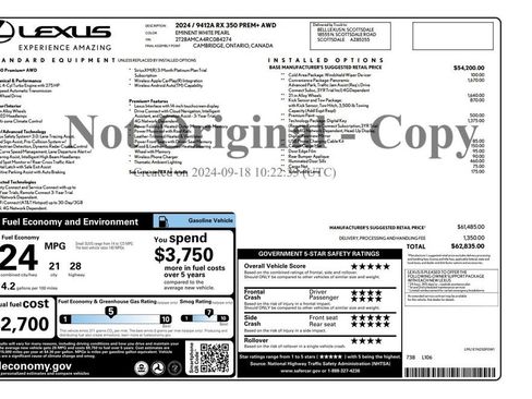 Used 2024 Lexus RX 350 Premium Plus w/ Convenience Package AWD/4WD image 4