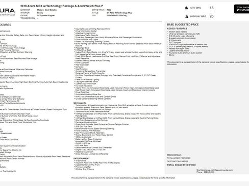 Used 2018 Acura MDX SH-AWD w/ Technology Package image 3