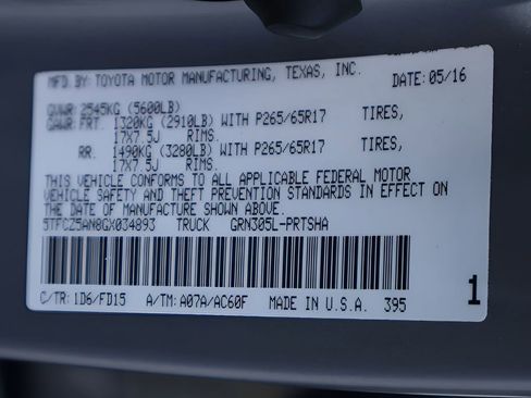 Certified 2016 Toyota Tacoma TRD Sport w/ Premium & Technology Package AWD/4WD image 26