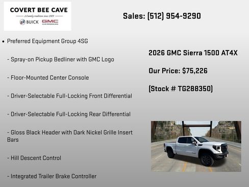 New 2026 GMC Sierra 1500 AT4X w/ LPO, Black Badging Package AWD/4WD image 18