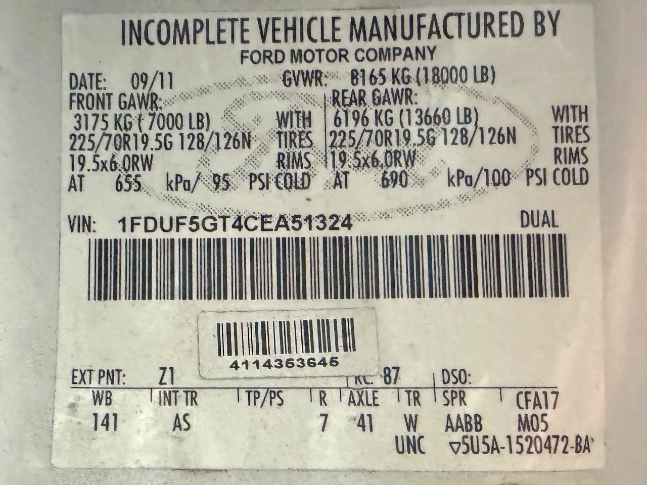Used 2012 Ford F550 Luxury w/ Snow Plow Prep Pkg RWD image 39