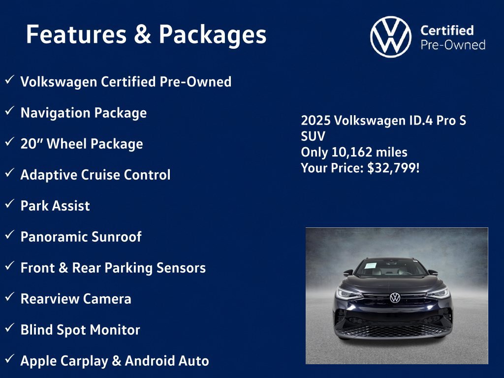 Used 2025 Volkswagen ID.4 Pro S w/ ID.4 Black Package RWD image 5