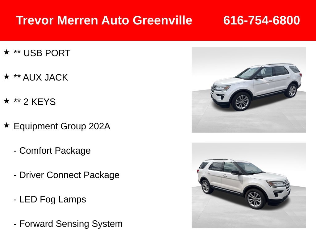Used 2018 Ford Explorer XLT w/ Equipment Group 202A AWD/4WD image 19