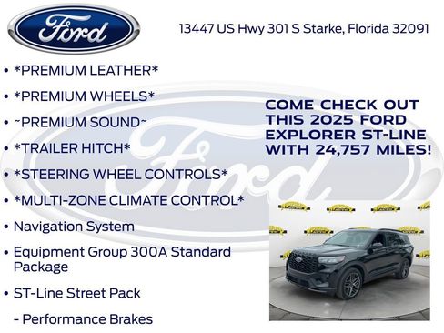 Certified 2025 Ford Explorer ST-Line w/ ST-Line Street Pack AWD/4WD image 17