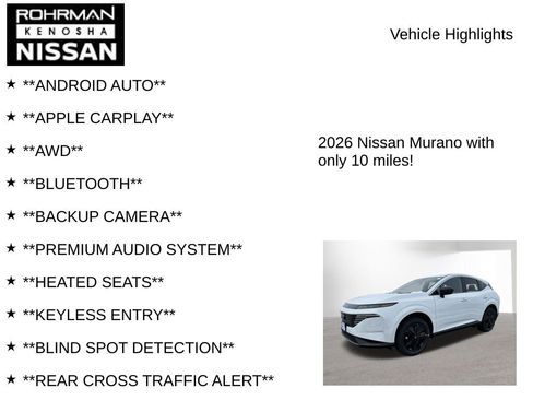 New 2026 Nissan Murano SV image 8