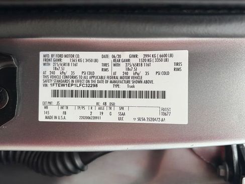 Used 2020 Ford F150 XLT w/ Equipment Group 302A Luxury image 47