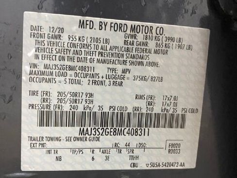 Used 2021 Ford EcoSport SE w/ SE Convenience Package image 27