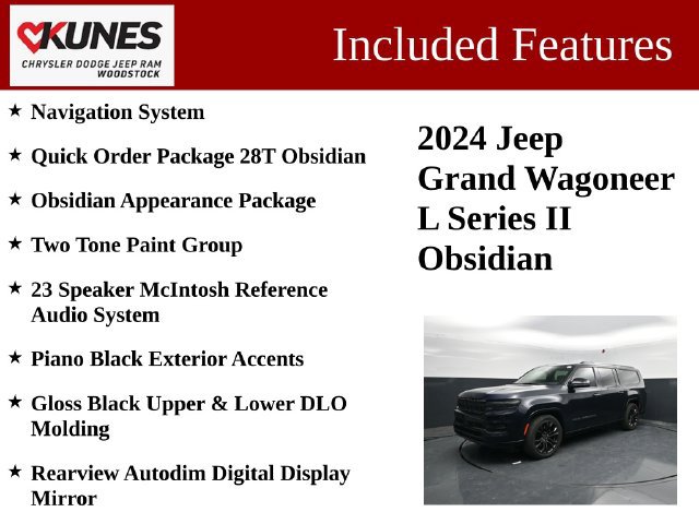 Used 2024 Jeep Grand Wagoneer L Series II w/ Quick Order Packagew 28T AWD/4WD image 3