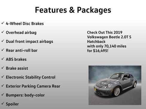 Used 2019 Volkswagen Beetle 2.0T S FWD image 12
