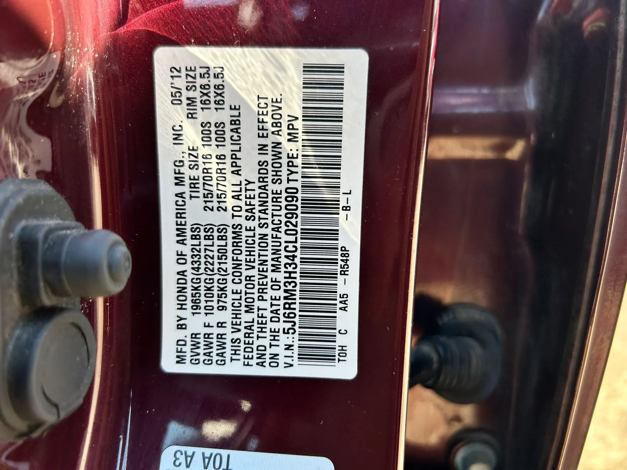 Used 2012 Honda CR-V LX image 28