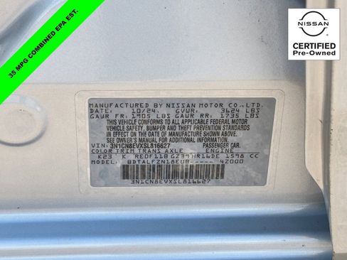 Certified 2025 Nissan Versa SV FWD image 28