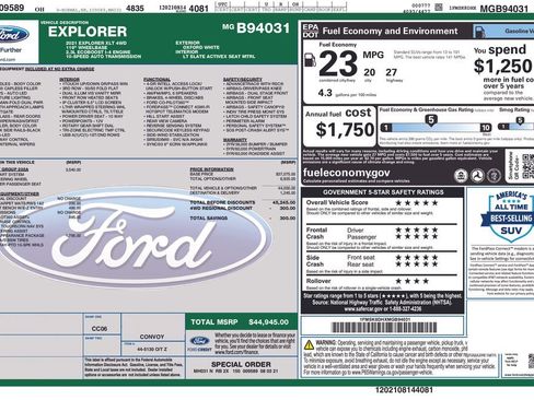 Used 2021 Ford Explorer XLT w/ Equipment Group 202A image 2