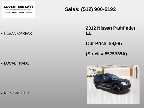 Used 2012 Nissan Pathfinder LE RWD image 7