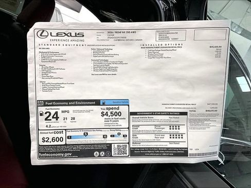 New 2026 Lexus NX 350 350 Base image 14