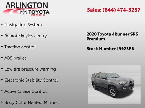 Used 2020 Toyota 4Runner SR5 Premium AWD/4WD image 2