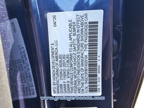 New 2026 Honda Accord Touring image 13