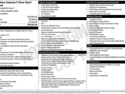 Used 2023 Subaru Impreza 2.0i Sport image 28