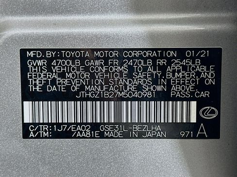 Used 2021 Lexus IS 350 F Sport w/ Accessory Package image 12