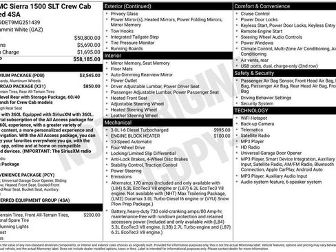 Used 2021 GMC Sierra 1500 SLT w/ SLT Premium Package AWD/4WD image 5