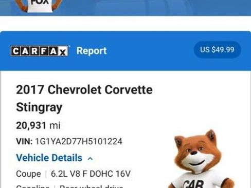 Used 2017 Chevrolet Corvette Stingray Coupe w/ Carbon Flash Badge Package RWD image 5