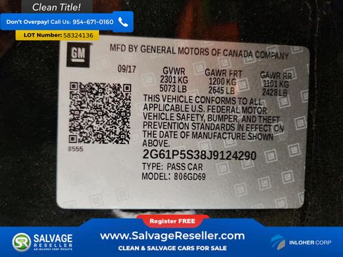 Used 2018 Cadillac XTS Premium Luxury FWD image 16