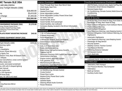 Used 2022 GMC Terrain SLE w/ Driver Convenience Package image 38