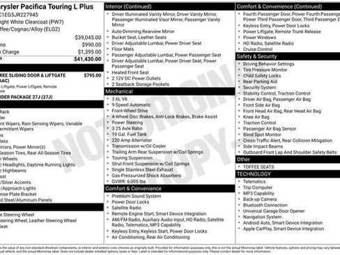 Used 2018 Chrysler Pacifica Touring-L Plus FWD image 13