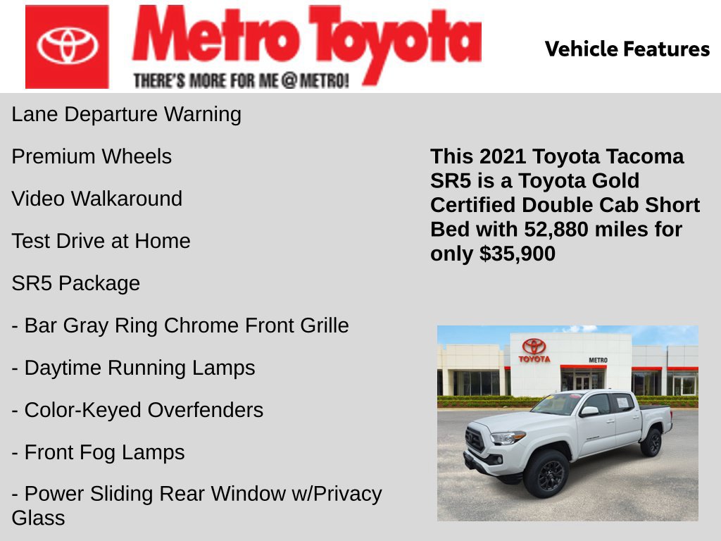 Certified 2021 Toyota Tacoma SR5 AWD/4WD image 16