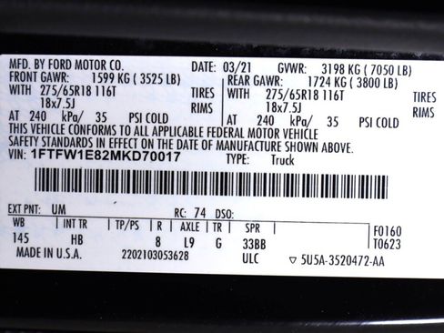 Used 2021 Ford F150 Lariat w/ Equipment Group 502A High image 59