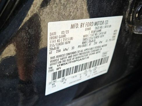 Certified 2023 Ford Explorer Limited w/ Equipment Group 301A RWD image 20