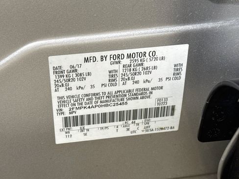 Used 2017 Ford Edge Sport w/ Equipment Group 401A AWD/4WD image 30