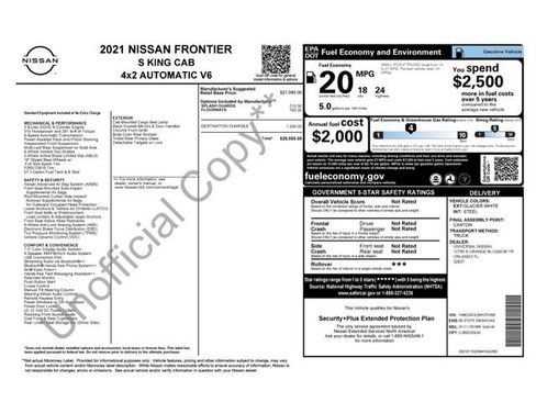 Used 2021 Nissan Frontier S RWD image 2