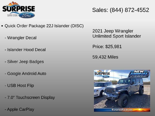 Used 2021 Jeep Wrangler Unlimited Sport AWD/4WD image 15