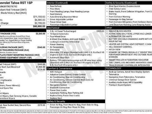 New 2026 Chevrolet Tahoe RST w/ Comfort Package AWD/4WD image 30