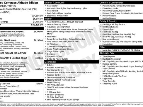 Used 2018 Jeep Compass Latitude w/ Popular Equipment Group FWD image 23