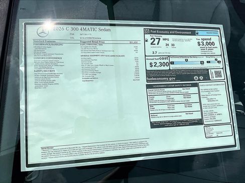 New 2026 Mercedes-Benz C 300 4MATIC Sedan image 22