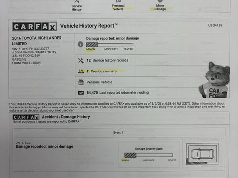 Used 2016 Toyota Highlander Limited FWD image 3