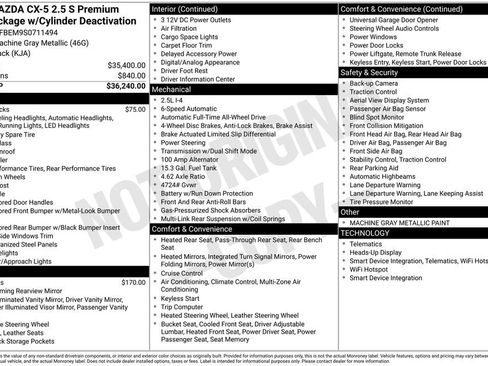 New 2025 MAZDA CX-5 AWD 2.5 S w/ Premium Plus Pkg image 24