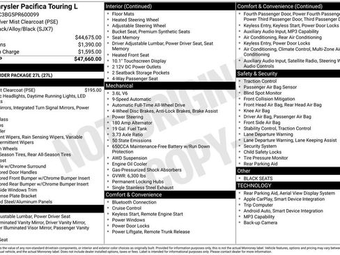 Used 2023 Chrysler Pacifica Touring-L AWD/4WD image 32