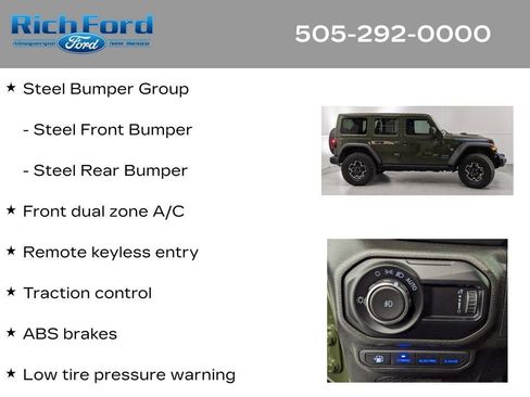 Used 2023 Jeep Wrangler Unlimited Rubicon 4xe w/ Steel Bumper Group AWD/4WD image 24