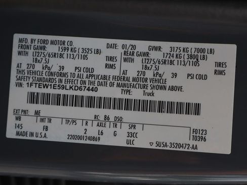 Used 2020 Ford F150 XLT w/ Equipment Group 302A Luxury AWD/4WD image 63