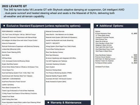 Certified 2022 Maserati Levante GT image 1