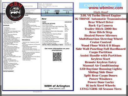 Used 2020 Mercedes-Benz Sprinter 2500