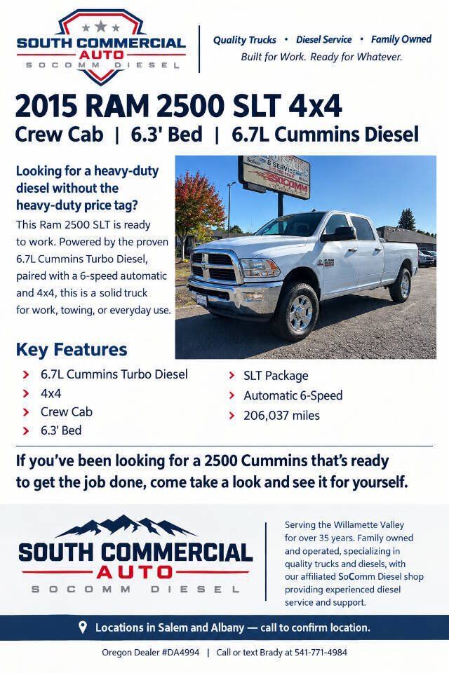 Used 2015 RAM 2500 Big Horn AWD/4WD image 17