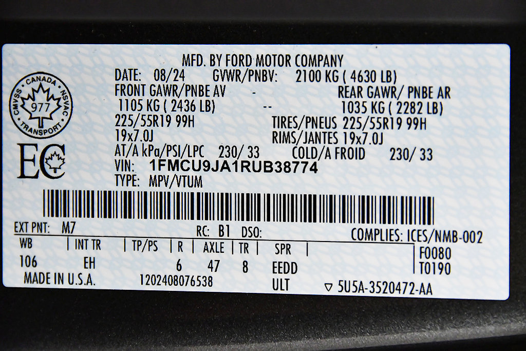 Used 2024 Ford Escape Platinum AWD/4WD image 16