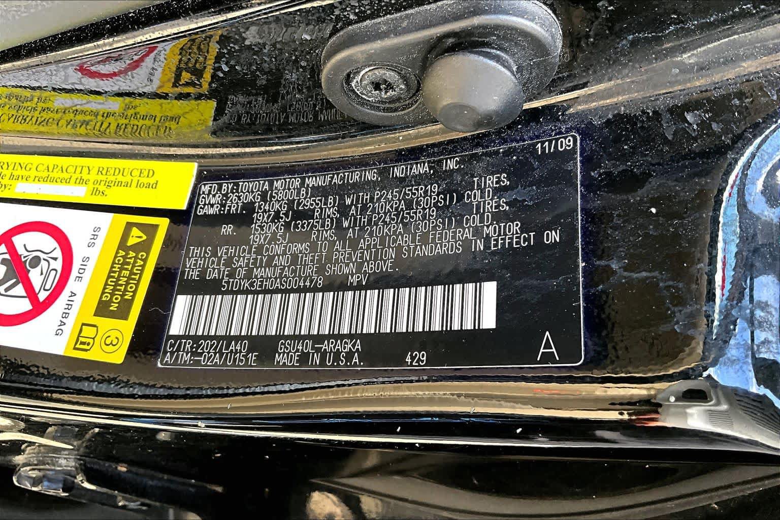 Used 2010 Toyota Highlander Limited w/ Extra Value Pkg 8 FWD image 31