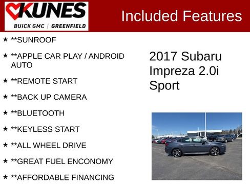 Used 2017 Subaru Impreza 2.0i Sport w/ Popular Package #5 image 2