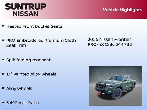 New 2026 Nissan Frontier PRO-4X w/ Pro-4x Convenience Package image 38